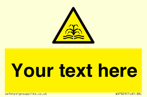 Custom warning fountain water plume